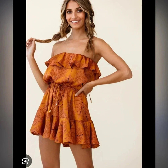 Selfie Leslie Pasadena bandeau strapless romper - Picture 1 of 10
